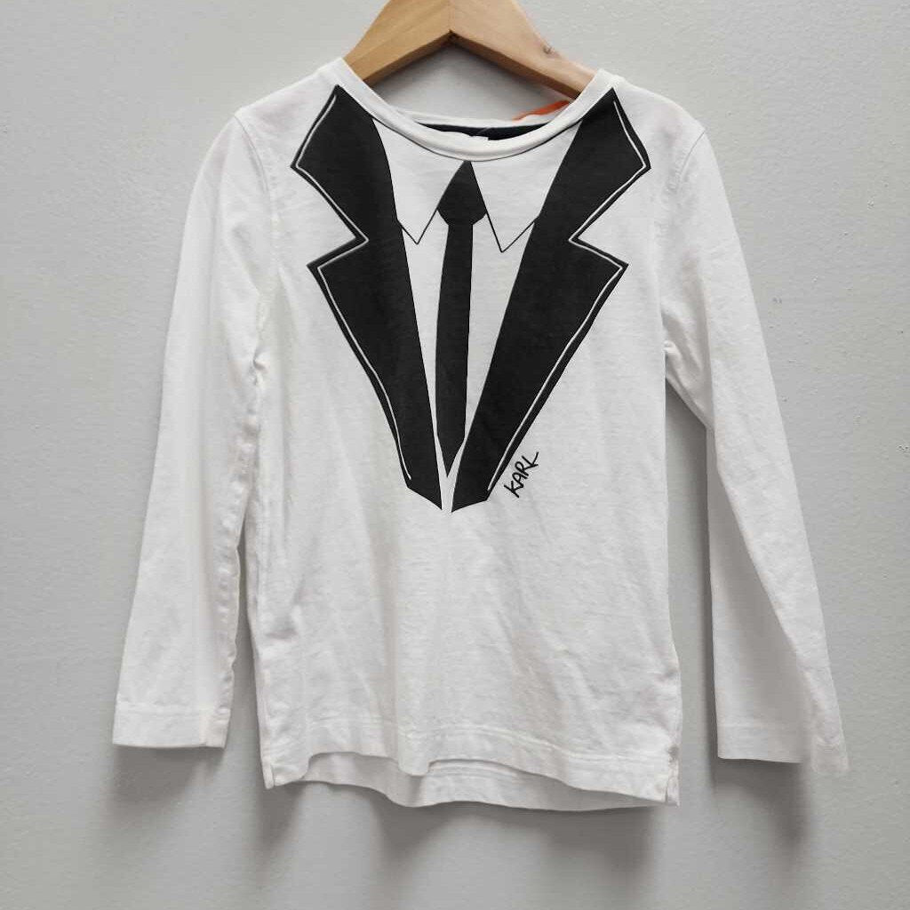 4: Karl Lagerfeld Kids White/Black Tuxedo T-Shirt