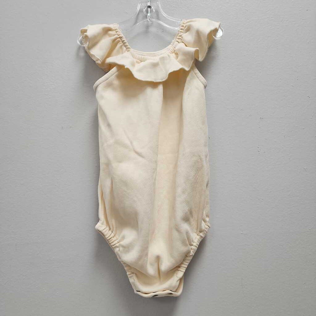 18-24M: L'oved Baby Cream Ruffle Bodysuit