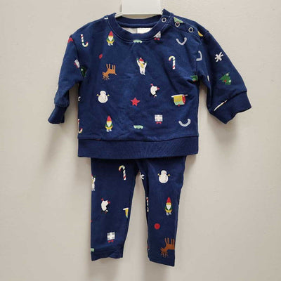 3-6M: Hanna Andersson Navy Christmas Sweat Set