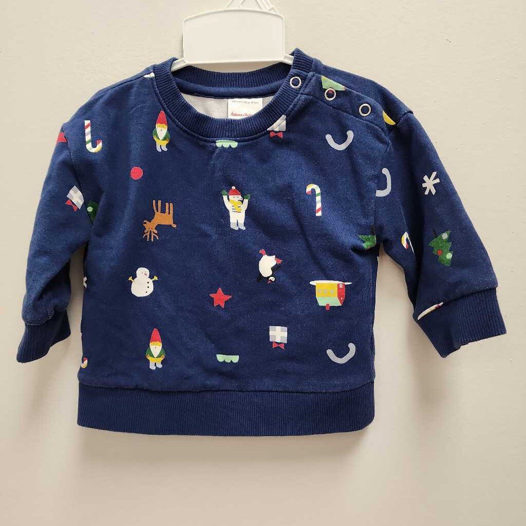 3-6M: Hanna Andersson Navy Christmas Sweat Set