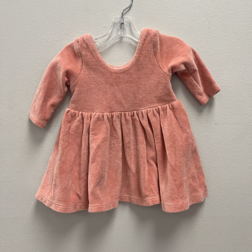 0-6M: Monica + Andy Pink Velour Dress