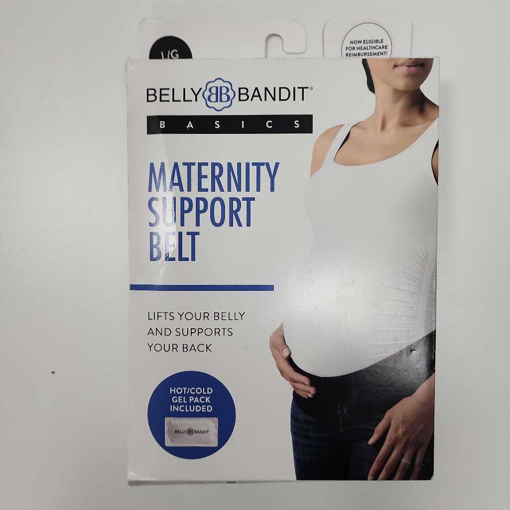 L: Belly Bandit Black Maternity Support Belt