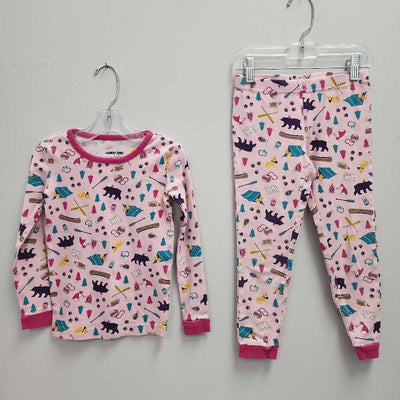 6: Lands' End Pink Camping Long Sleeve Snug Fit Pajamas