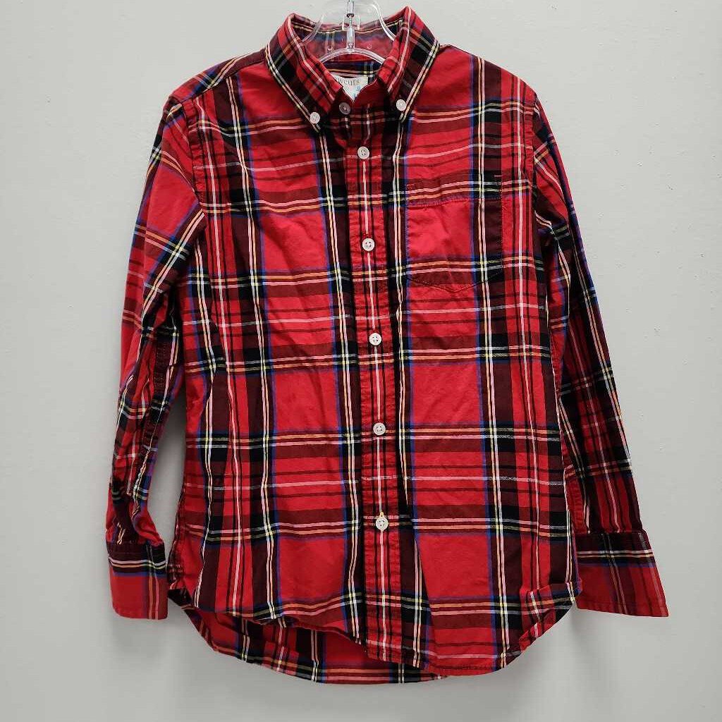 6-7: Crewcuts Red Plaid Collared Shirt