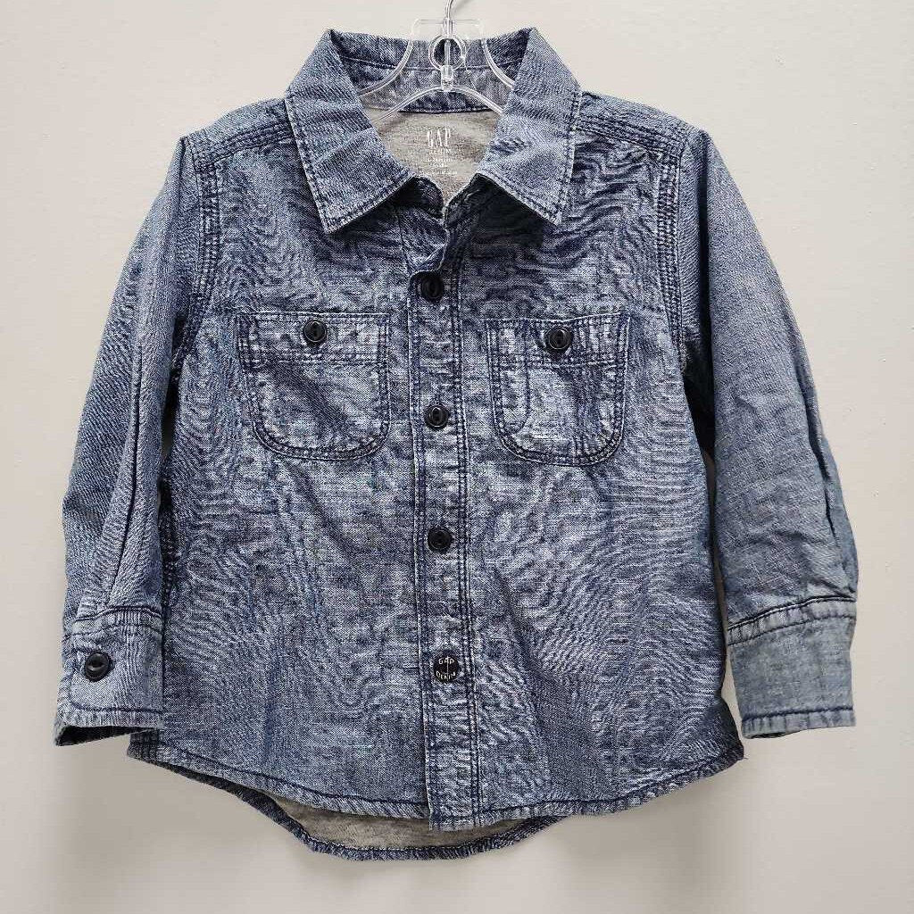 18-24M: Baby Gap Lined Chambray Collared Shirt NWT