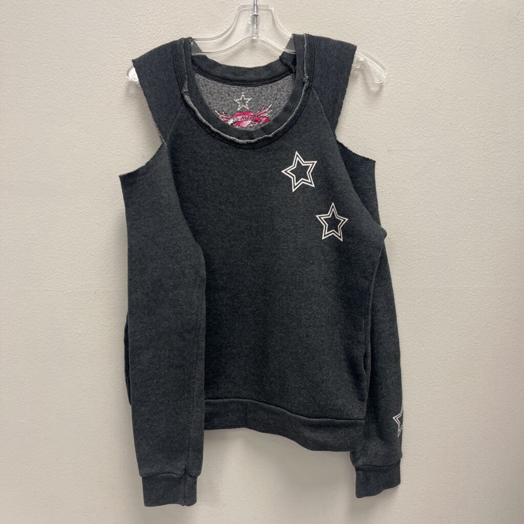 7-8: So Nikki Dark Grey with Shoulder Cut Out Star Sweatshirt