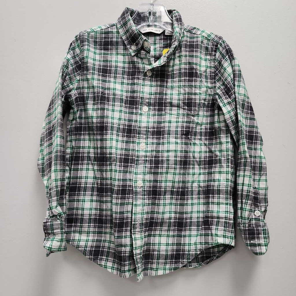 5: Janie and Jack Green Plaid Flannel Shirt