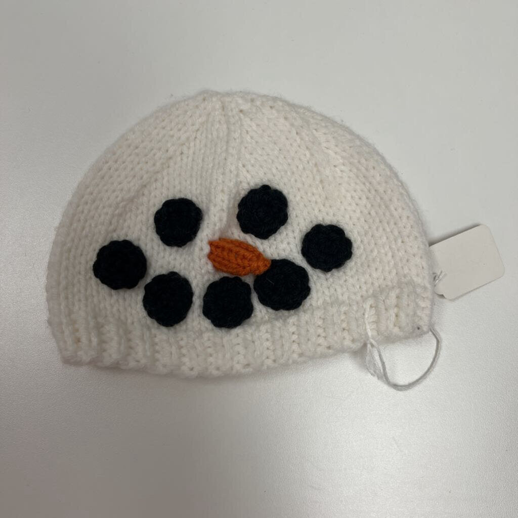 3-6M: Handmade Knit Snowman Hat NWT