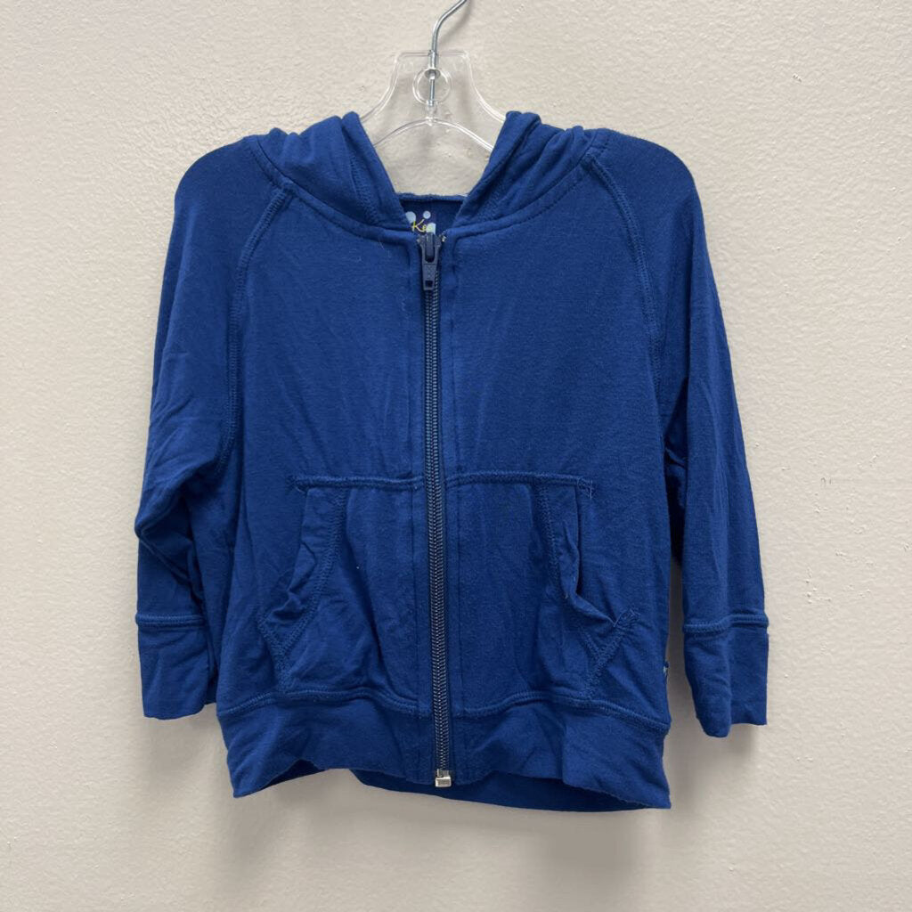 6-12M: Kickee Pants Royal Blue Zip Up Hoodie