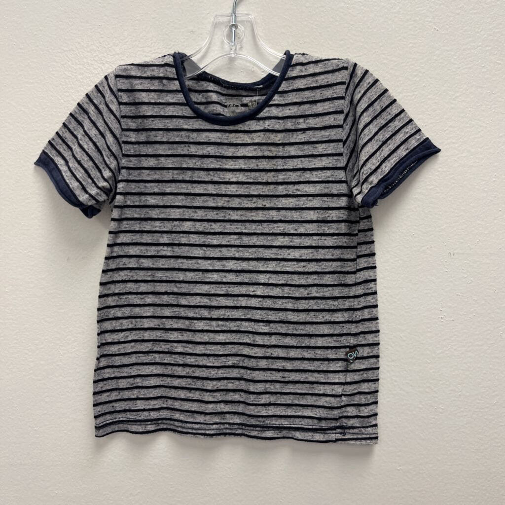 12M: Nano Grey/Navy Striped T-shirt