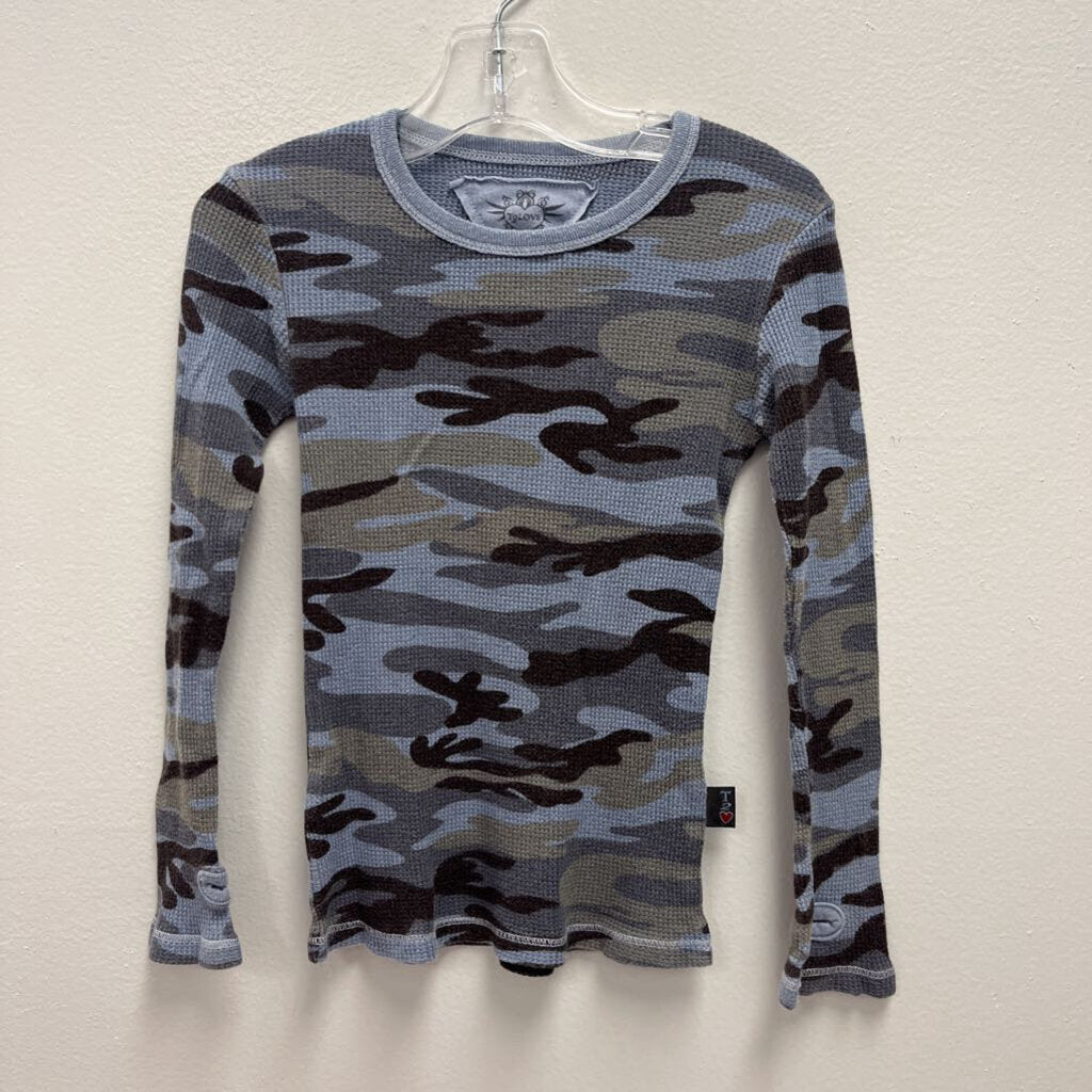 4: T2Love Blue Camo Waffle Shirt