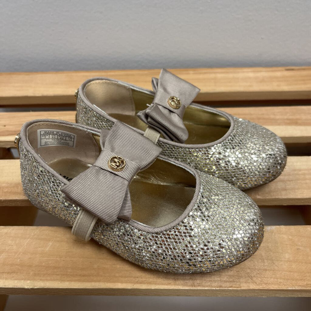 7: Michael by Michael Kors Metallic Sequin Bow Flats