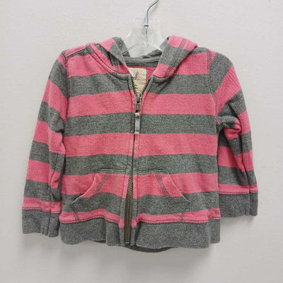 6-12M: Peek Striped Hooded Zip Up Sweatshirt