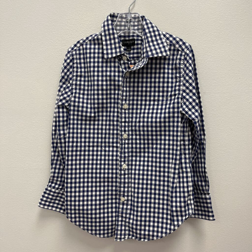 6-7: Crewcuts Gingham Plaid Collared Shirt