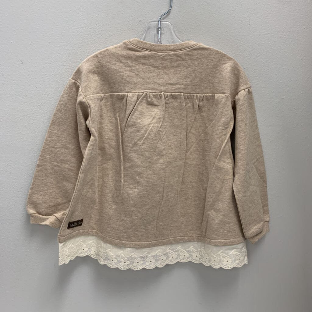 4: Matilda Jane Floral Lace Hem Sweatshirt NWT