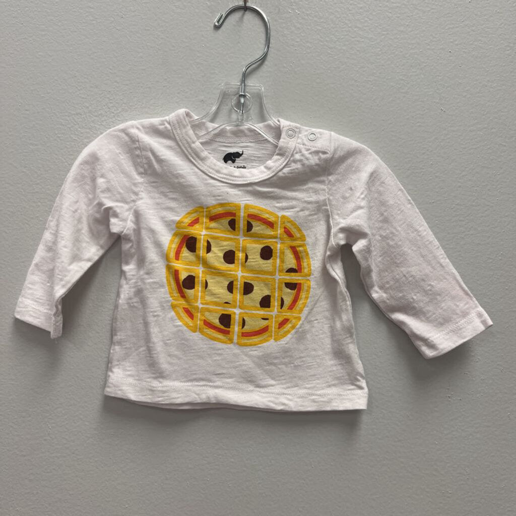 3-6M: Monica + Andy Pizza Print T-Shirt