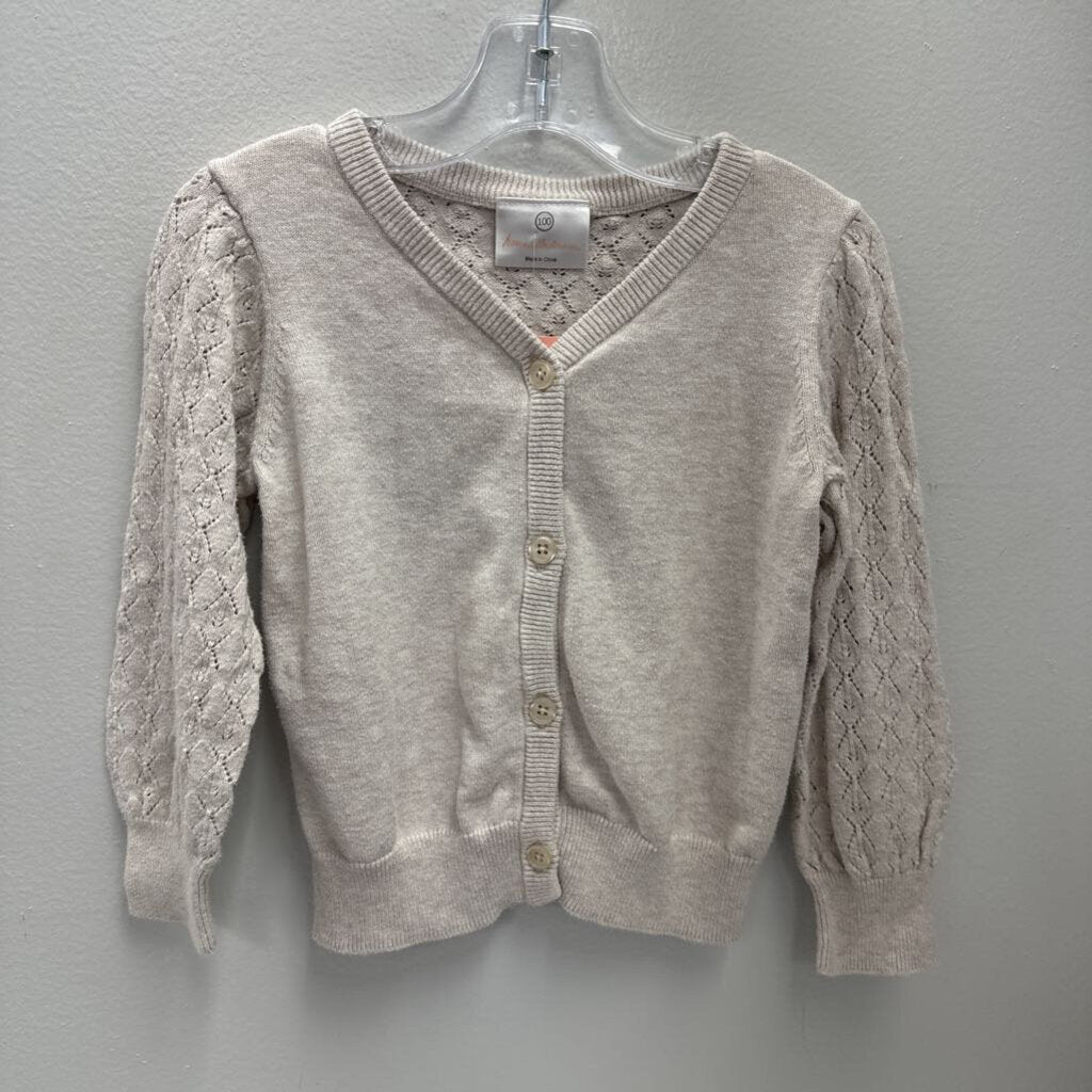 4T: Hanna Andersson Lace Knit Cardigan