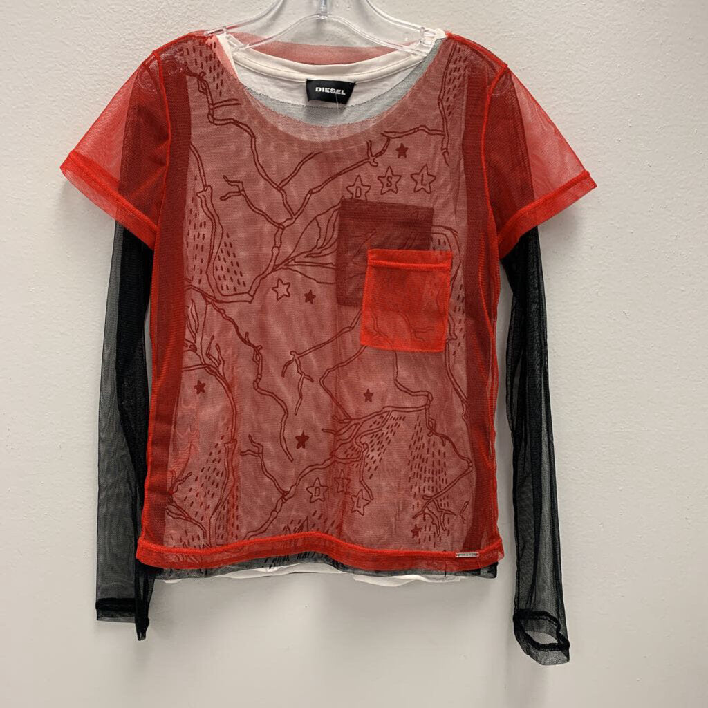 10: Diesel mesh covered t-shirt