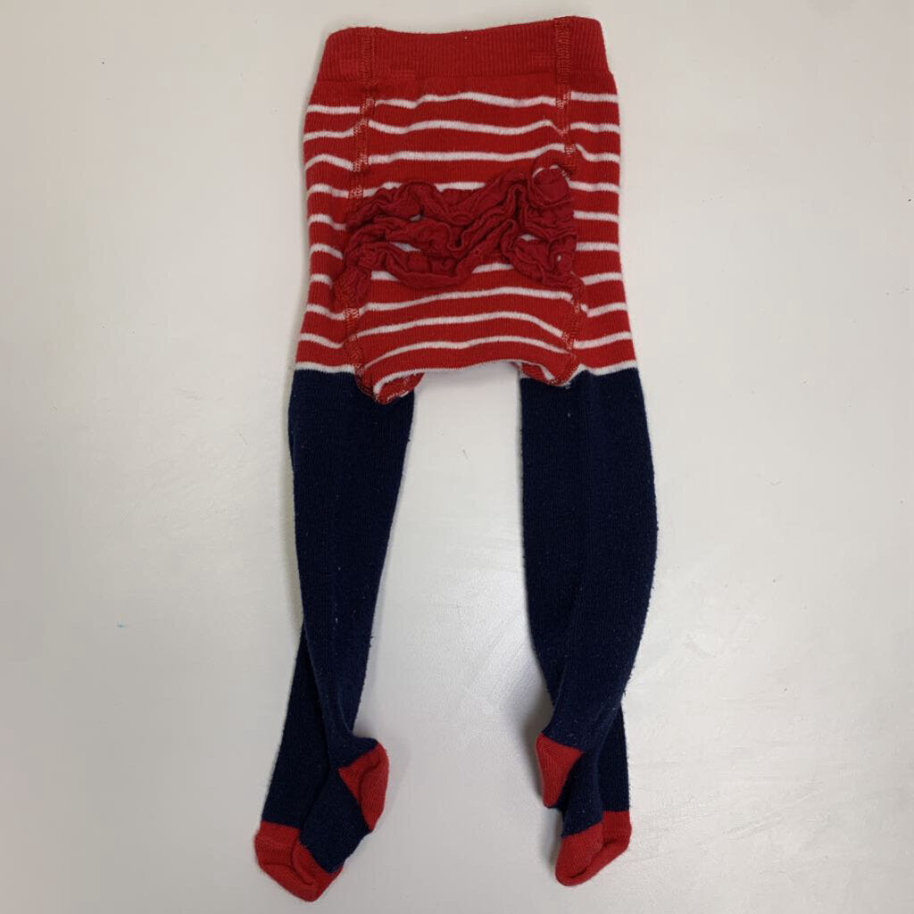 6-12M: Santa face knit tights