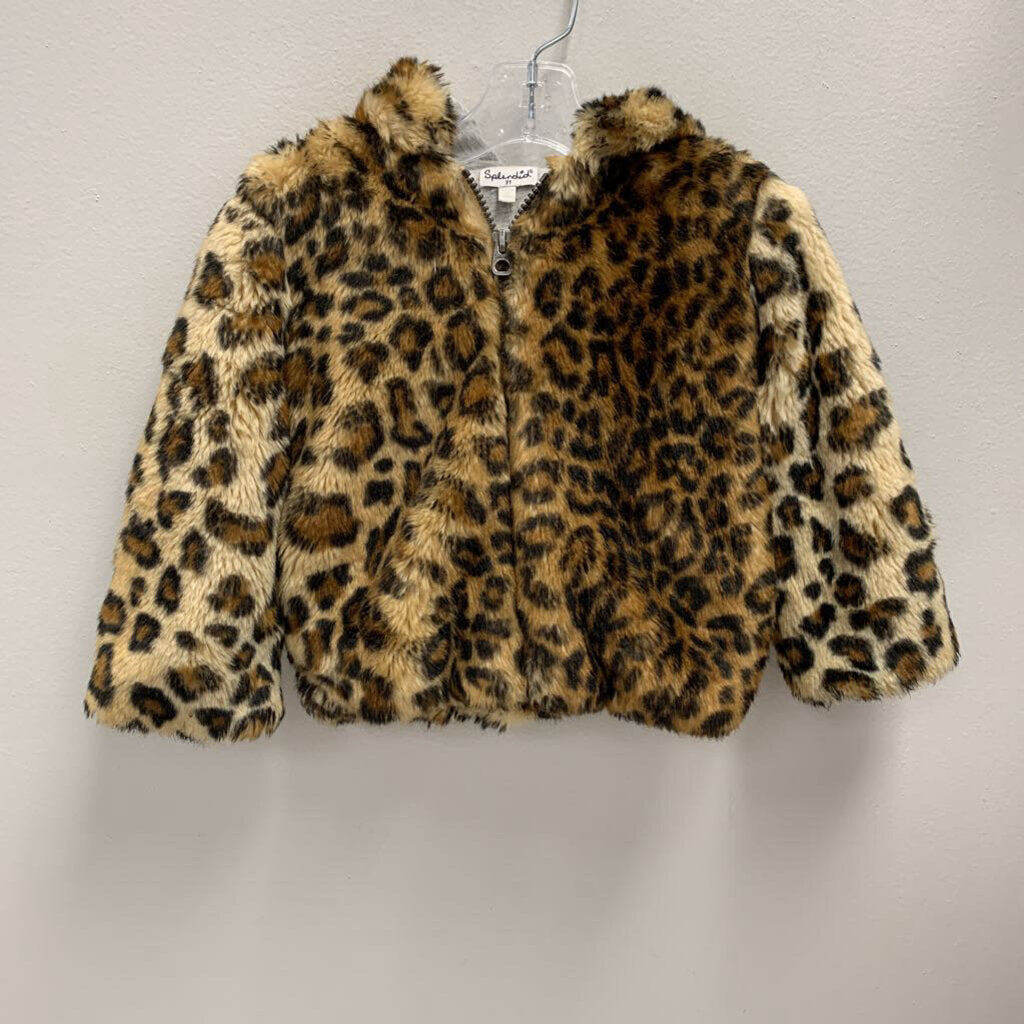 2T: Splendid Faux Fur Leopard Jacket