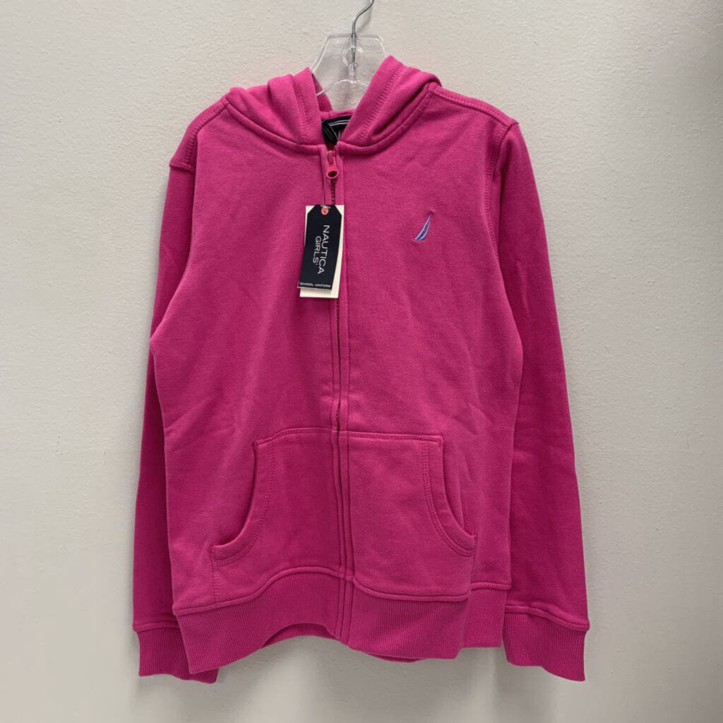 8/10: Nautica Pink Full-Zip Hoodie with Pockets NWT