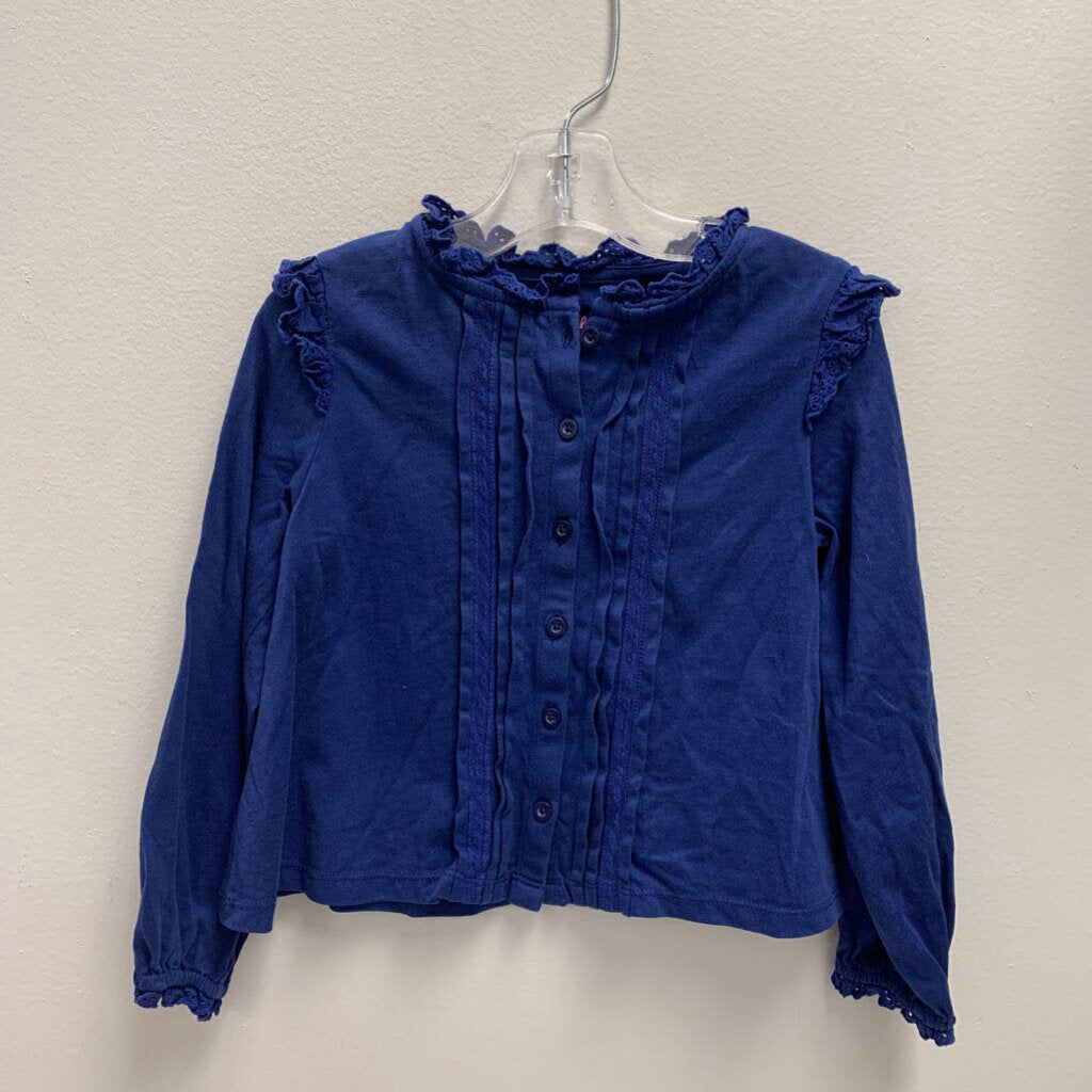 3-4: Boden Lace Ruffle Long Sleeve Shirt