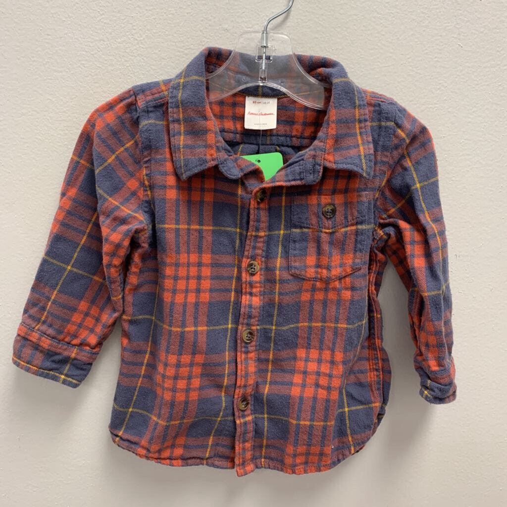 2T: Hanna Andersson plaid flannel shirt