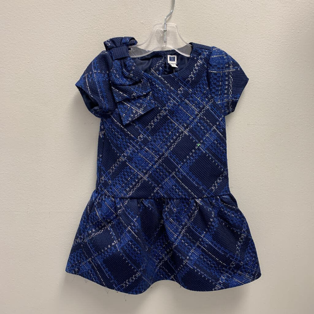 2T: Janie and Jack plaid w/silver thread dress