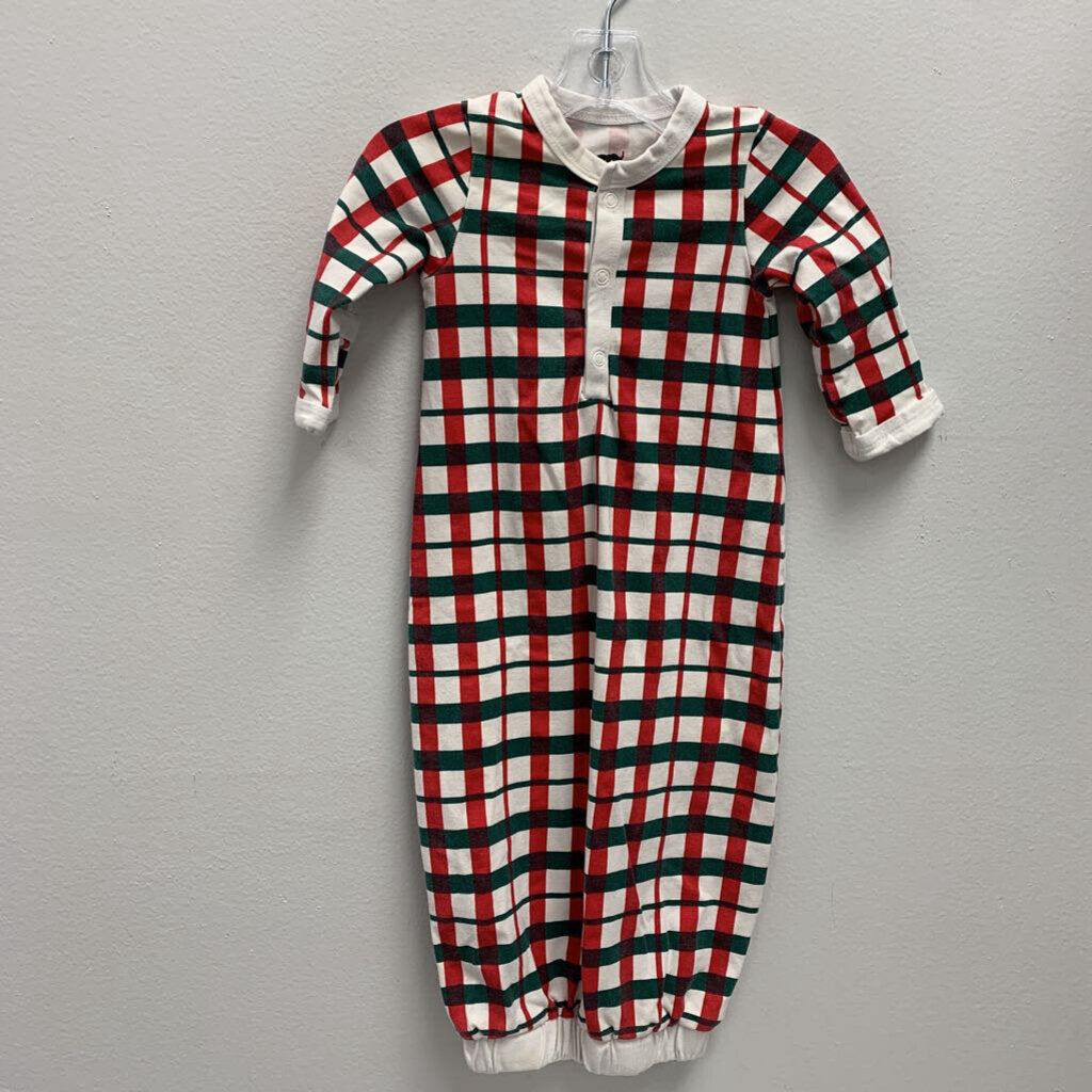 0-3M: Monica + Andy check crib gown