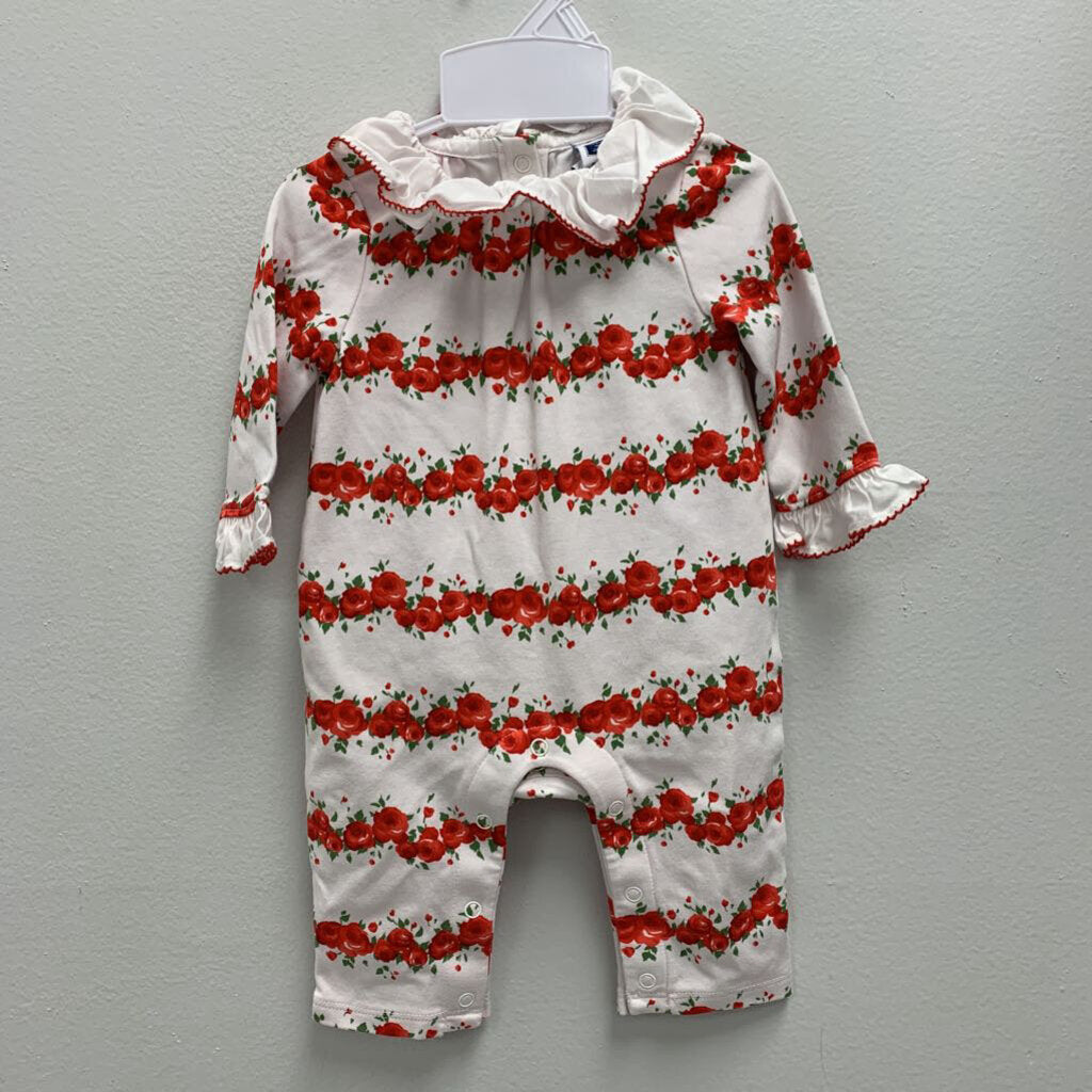 0-3M: Janie and Jack rose print romper