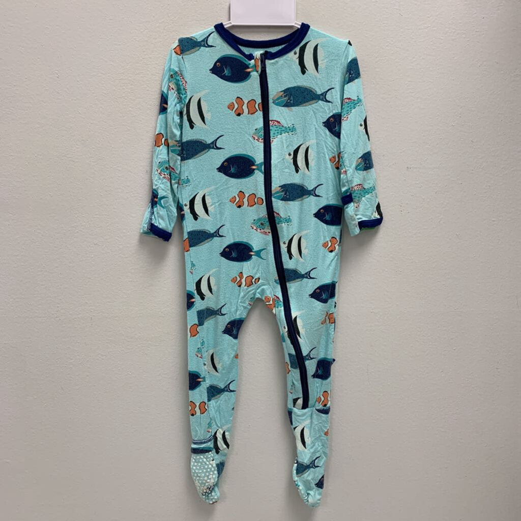 6-9M: KicKee Pants fish print sleeper