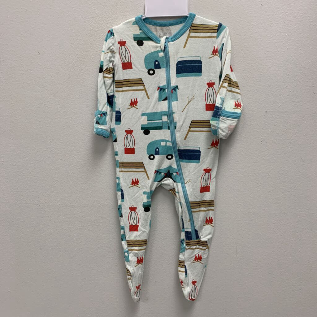 3-6M: KicKee Pants camping print sleeper