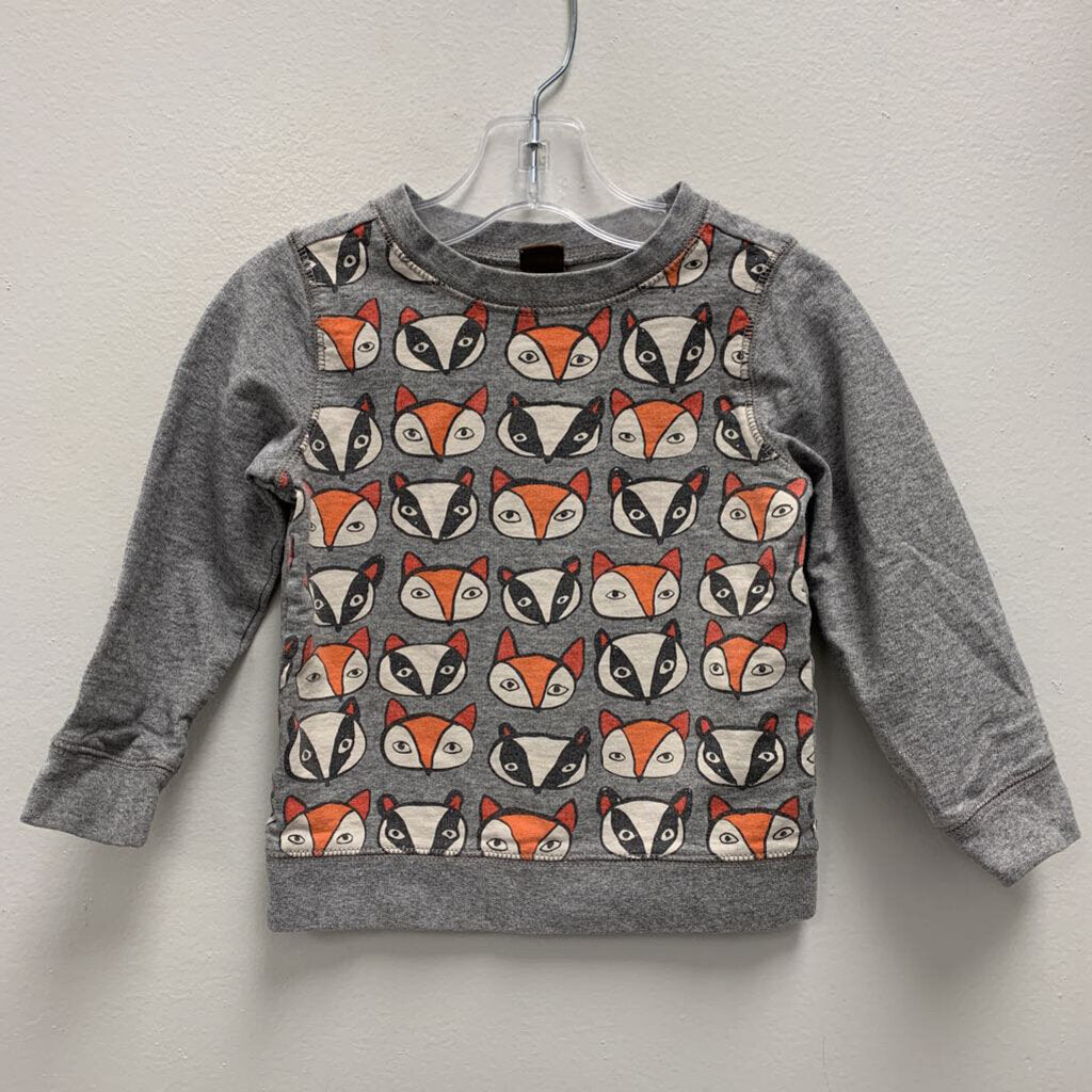 18-24M: Tea racoon face print sweatshirt