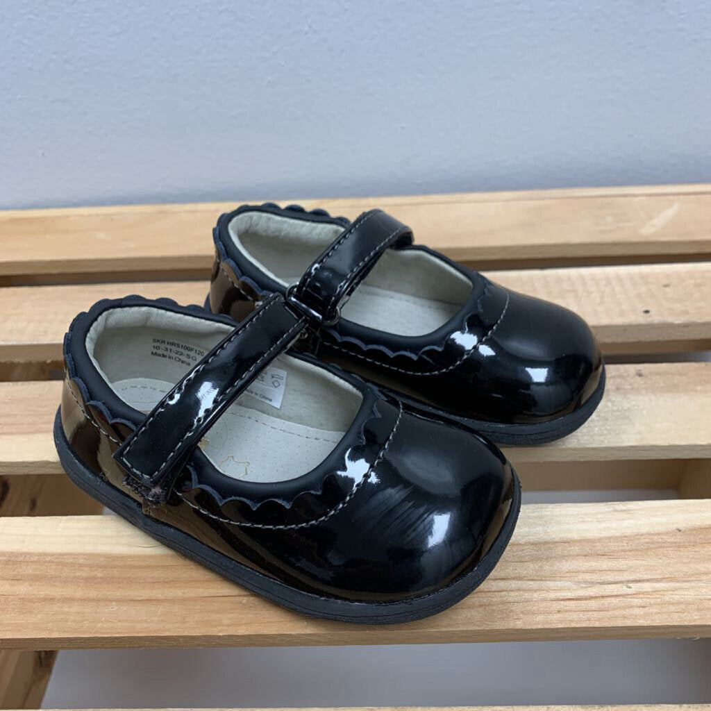 7: See Kai Run patent leather velcro strap shoes