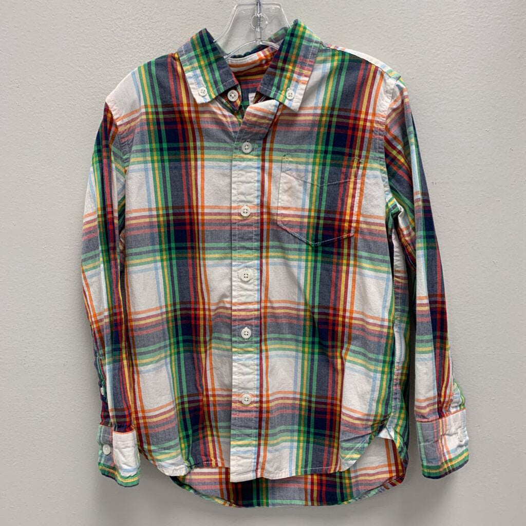 6-7: Gap Kids plaid collared shirt