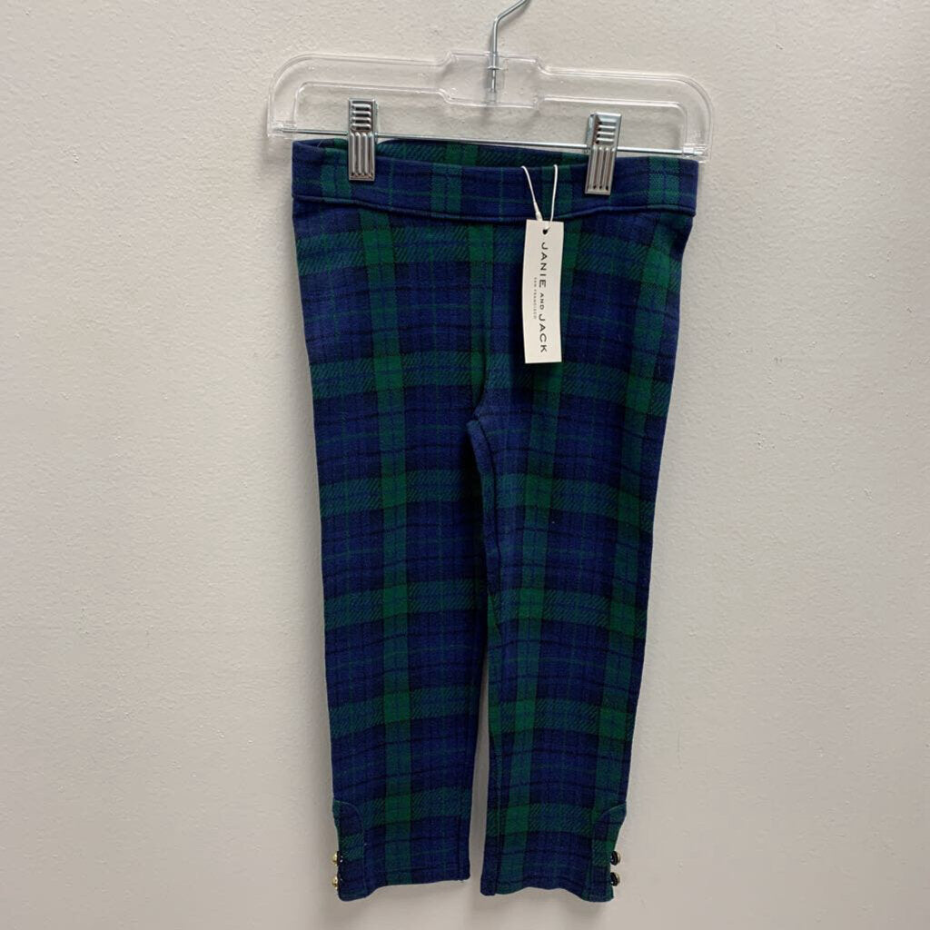 3: Janie and Jack plaid leggings NWT