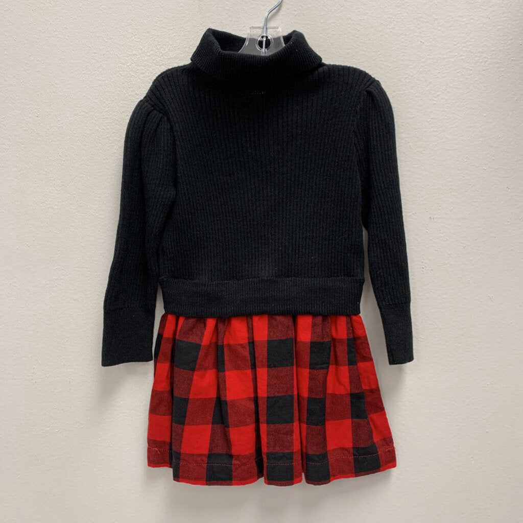 2: Baby Gap flannel plaid skirt w/knit top dress