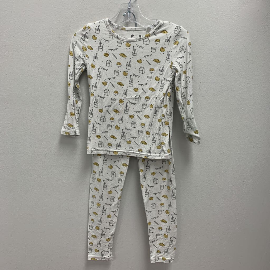 2T: Bellabu Bear Milk + Cookie Print Bamboo Pajamas