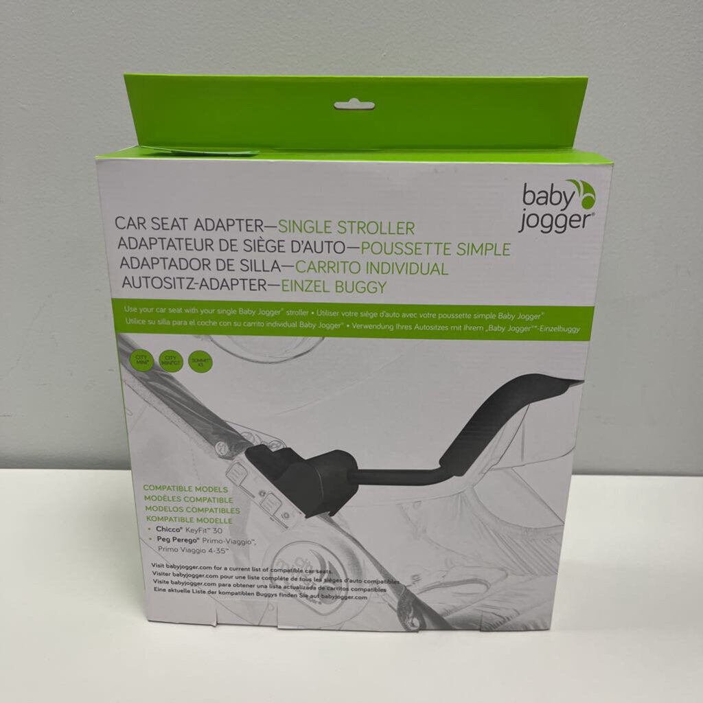 Baby Jogger Single Stroller Car Seat Adapter (Compatible w/ Chicco Key Fit + Peg Perego Primo Viaggio)