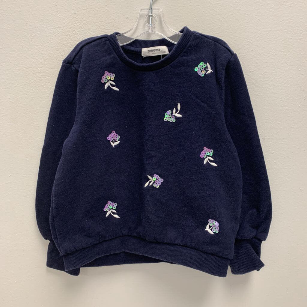 5T: Renoma sequin floral sweatshirt