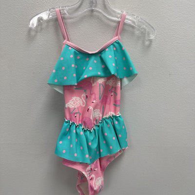 4: Flamingo Print Swimsuit AS-IS