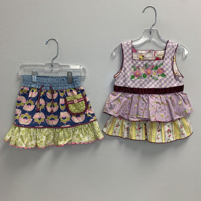 4: Matilda Jane floral print ruffle top & skirt