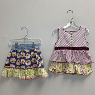 4: Matilda Jane floral print ruffle top & skirt
