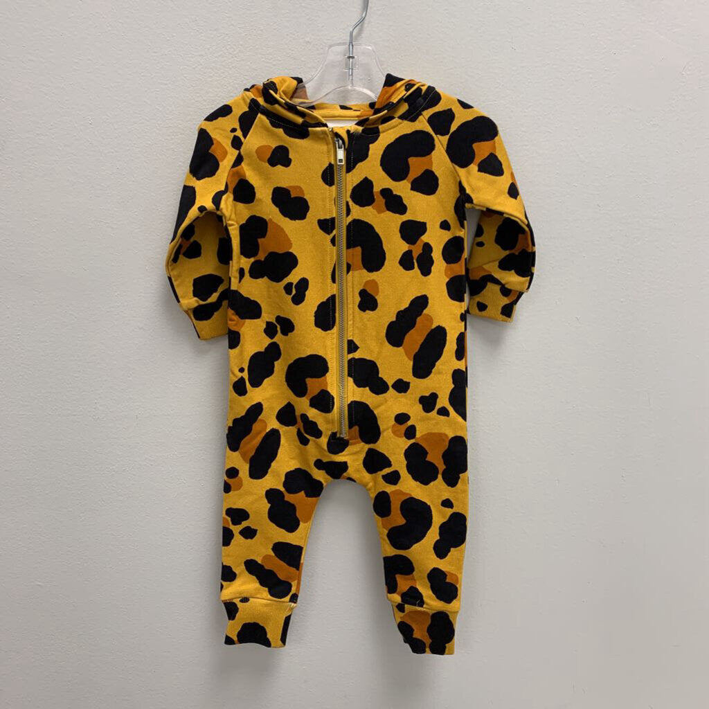 6-12M: Hugo & Tiki Leopard Print Hooded Romper