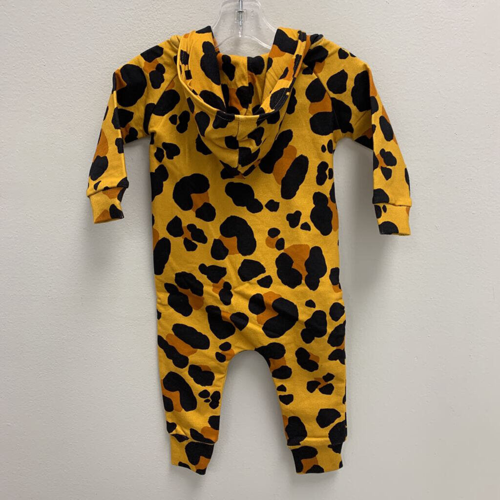 6-12M: Hugo & Tiki Leopard Print Hooded Romper