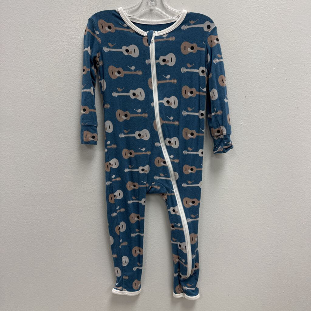 12-18M: KicKee Pants guitar print romper