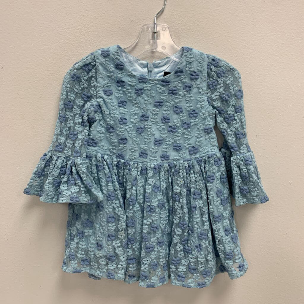 12-18M: Bardot Junior Tulle Long Sleeved Ruffled Flower Dress