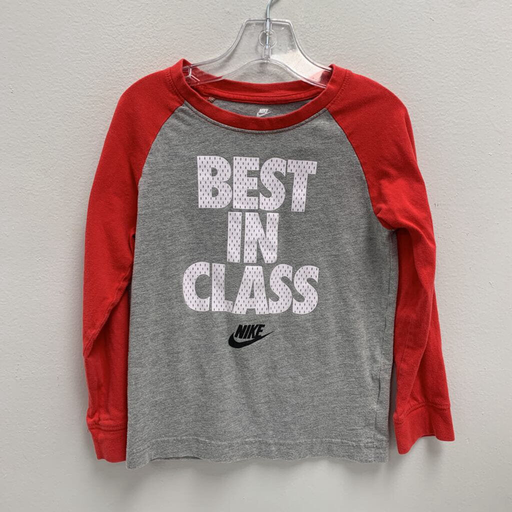 6: Nike Best in Class Red and Gray Long Sleeve Tee