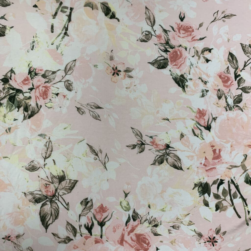 Posh Peanut Bamboo floral Crib Sheet