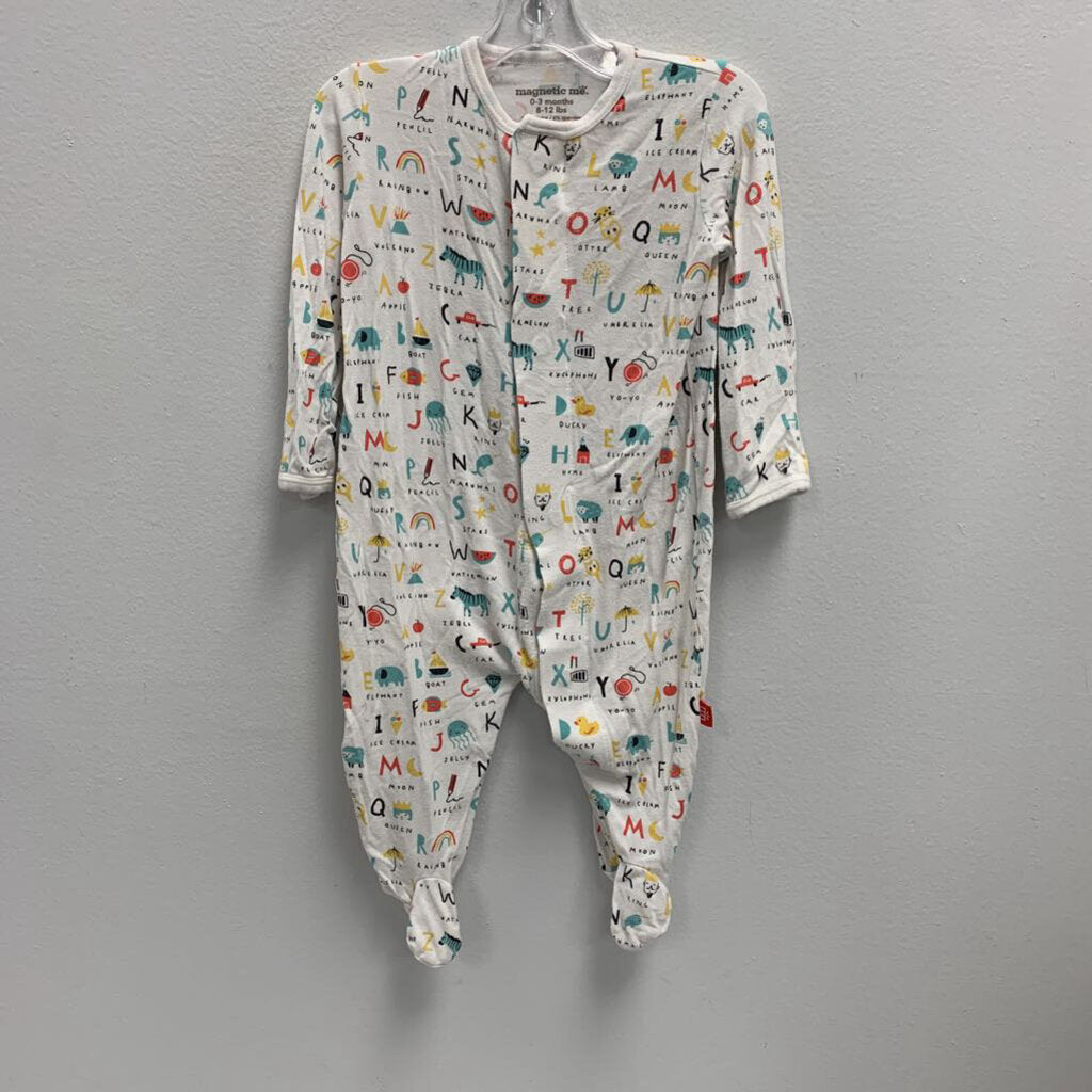 0-3M: Magnetic Me Letter Footed Coverall